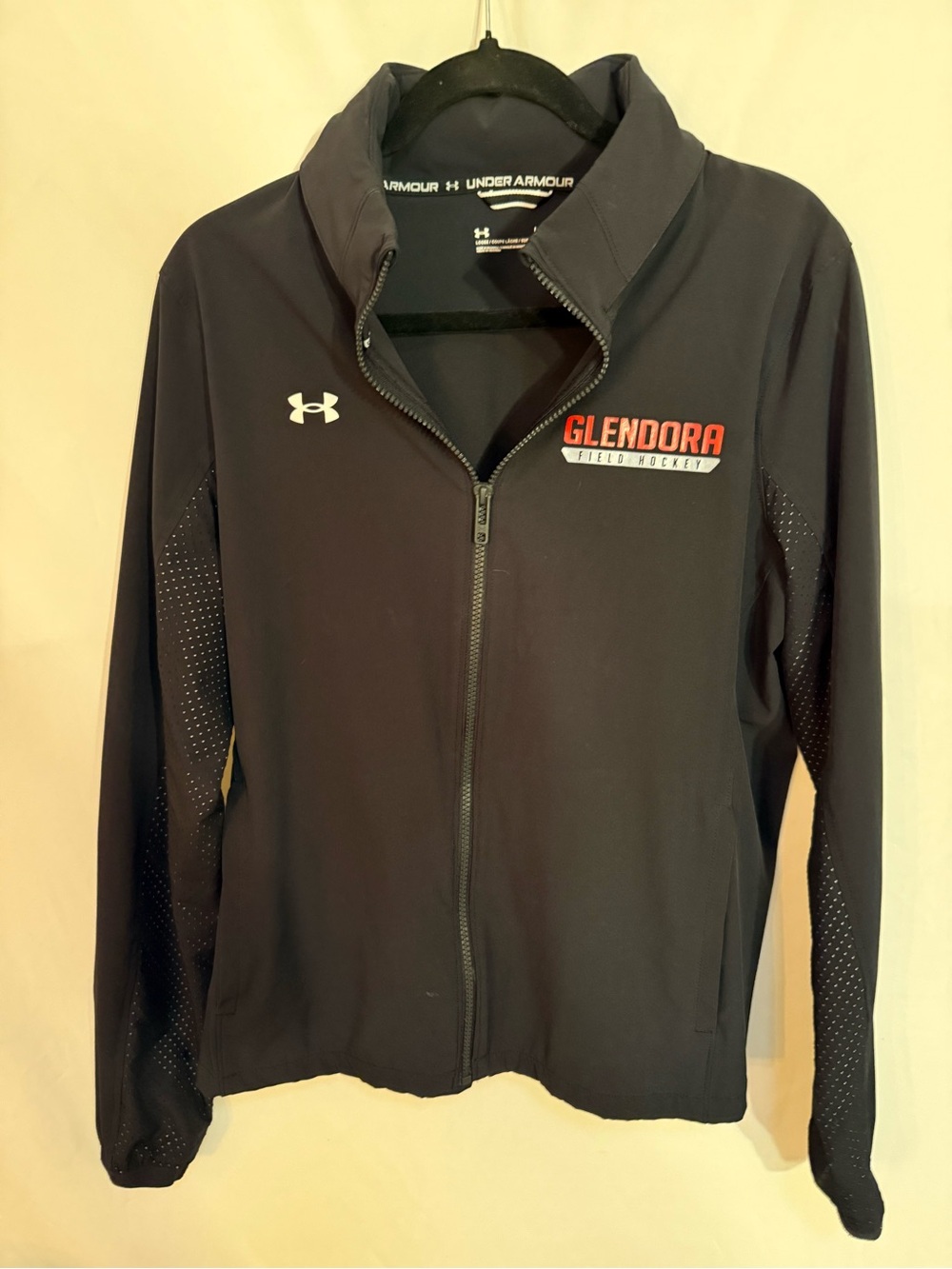 Under Armour Women's Black Glendora Field Hockey Full-Zip Utility Jacket Sz L